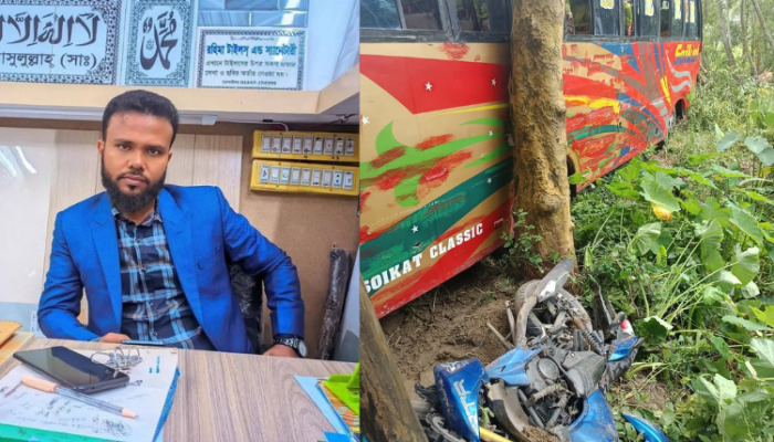 চন্দনাইশে বাস দুর্ঘটনায় গণতান্ত্রিক স্বেচ্ছাসেবকদল নেতার মর্মান্তিক মৃত্যু