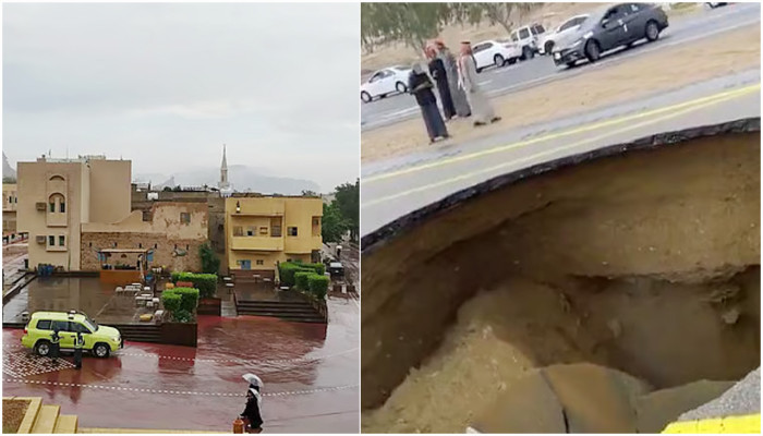 সৌদিতে ভারী বৃষ্টিপাতে ভূমিধস ও বন্যার সতর্কতা