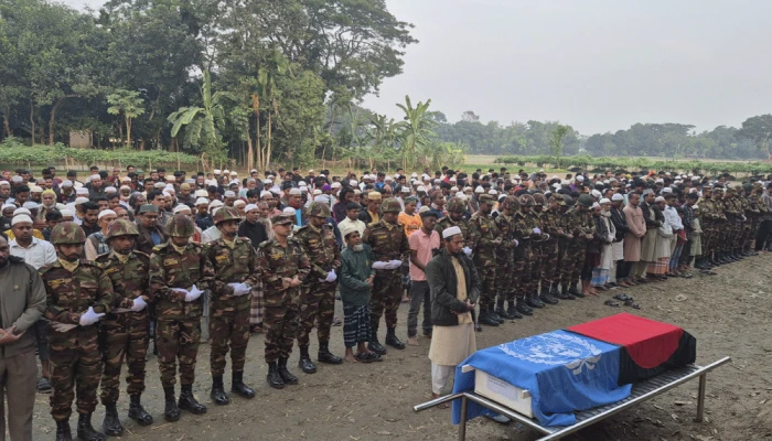 সুদানে ড্রোন হামলায় নিহত শান্তিরক্ষী জাহাঙ্গীর আলমের মরদেহ দাফন সম্পন্ন