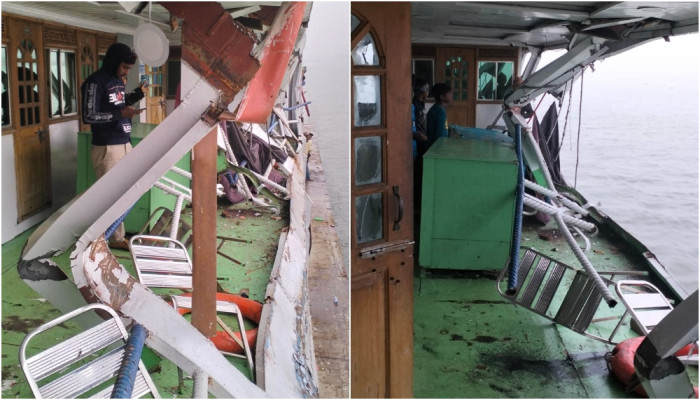 ঘন কুয়াশায় পদ্মায় পণ্যবাহী জাহাজে লঞ্চের ধাক্কা, অল্পের জন্য রক্ষা পেলেন যাত্রীরা