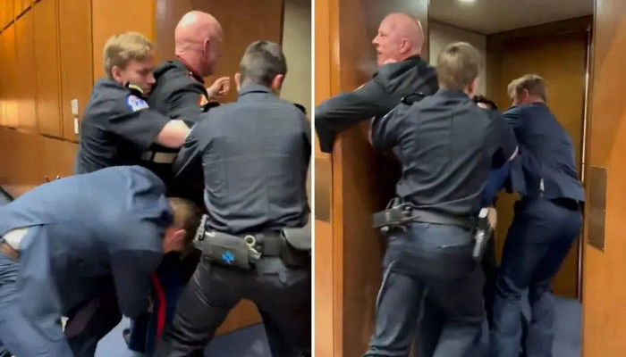 ক্যাপিটল হিলে ইসরাইলবিরোধী স্লোগান, ধস্তাধস্তিতে আহত সাবেক মার্কিন মেরিন