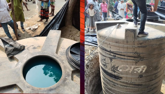 নাটোরের সিংড়ায় মাটির নিচে লুকানো ট্যাংক থেকে ১০ হাজার লিটার ডিজেল উদ্ধার
