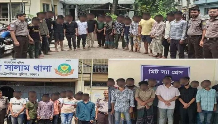মিরপুরে ডিএমপির বিশেষ অভিযানে গ্রেফতার ১৫৩