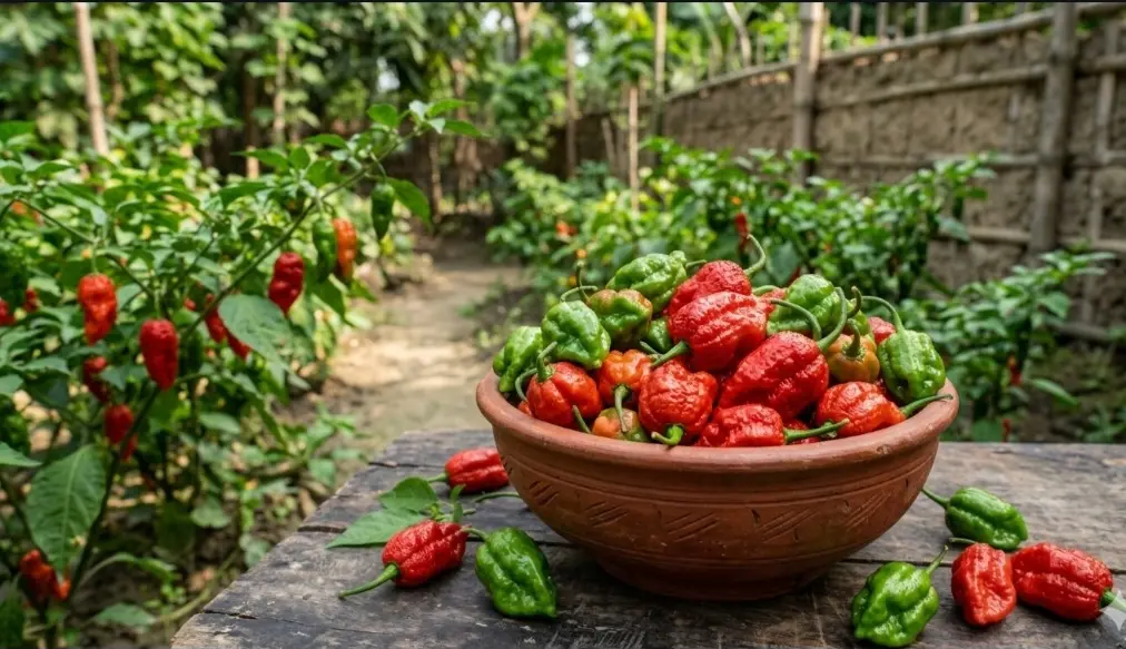 তীব্র ঝাল, গন্ধ এবং সহজ চাষাবাদের কারণে জনপ্রিয় বোম্বাই মরিচ