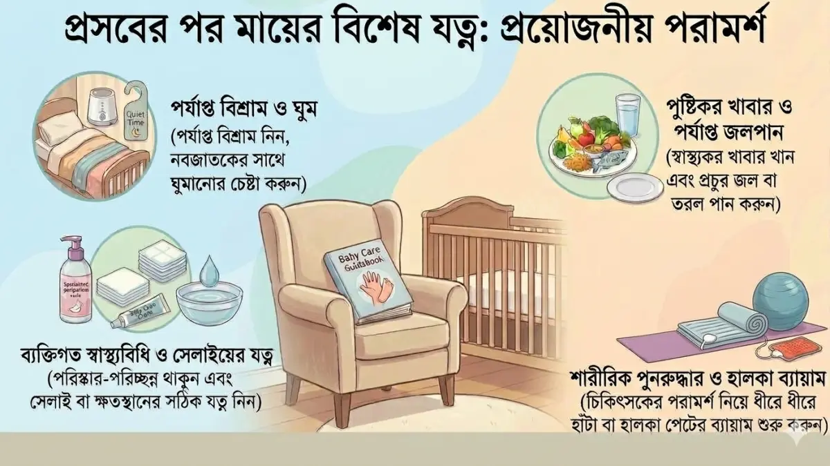 প্রসবের পর মায়ের যেসব বিষয়ে বিশেষ খেয়াল রাখা জরুরি