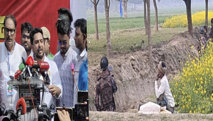 সীমান্তে কাস্তে হাতে কৃষক বাবুলকে স্মরণ করলেন নাহিদ ইসলাম