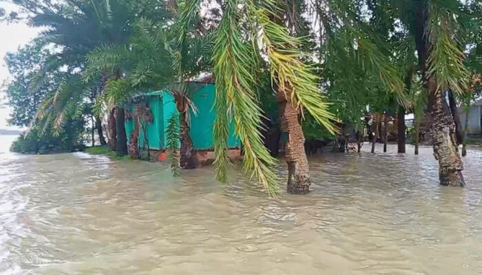 নিম্নচাপের প্রভাবে নিঝুম দ্বীপসহ নোয়াখালীর উপকূলীয় এলাকা প্লাবিত, বাড়ছে নদীভাঙন