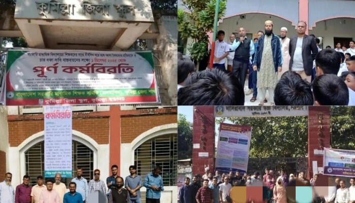 উত্তাল মাধ্যমিক শিক্ষা: পূর্ণ দিবস কর্মবিরতিতে বন্ধ বার্ষিক পরীক্ষা, বিসিএস ক্যাডারের দাবিতে অনড় শিক্ষকরা
