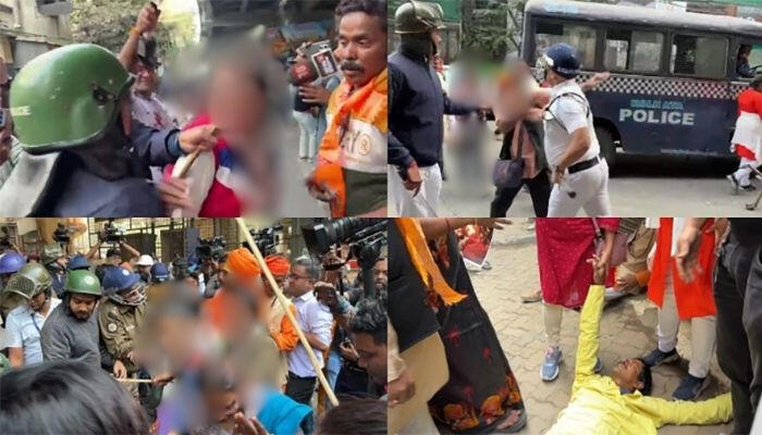 দিল্লি ও কলকাতায় বাংলাদেশ মিশনের সামনে বিক্ষোভ, পুলিশের লাঠিচার্জে উত্তেজনা