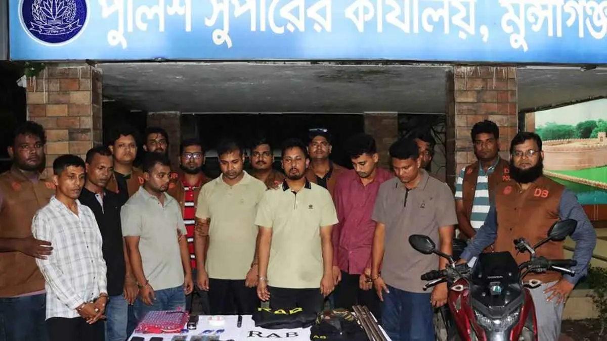 র‍্যাব পরিচয়ে স্বর্ণ লুটের পরিকল্পনা, গ্রেফতার ৭